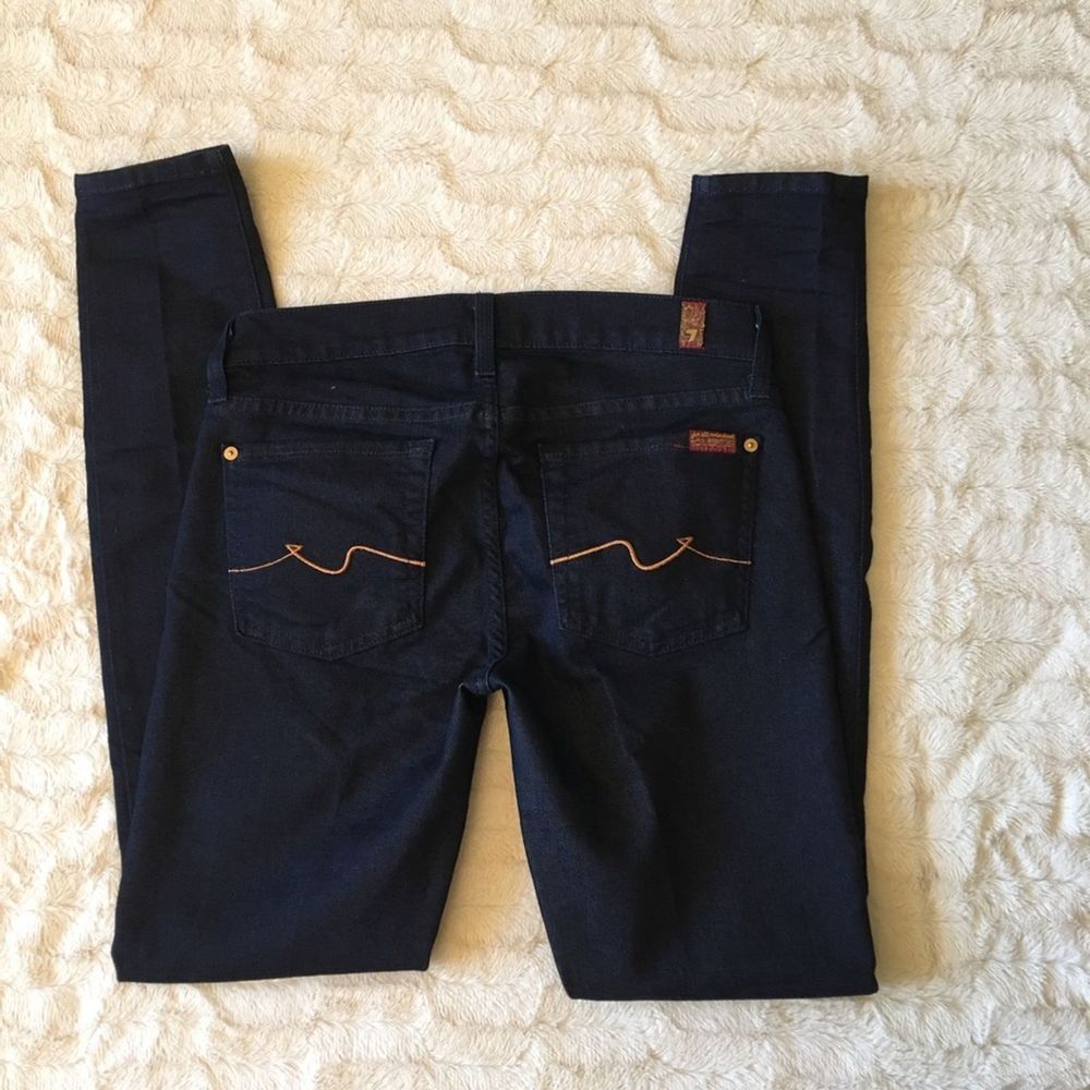 7 For All Mankind The Skinny Metallic Squiggle 27